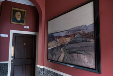Artwork from the Iosif Levitan collection on display in Marian House, London. Photo by Tania Niden