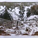 Алексантэры Ахола-Вало. “Лядашчая хата” (“Raihnainen taloko”). Лінарыт. 1928