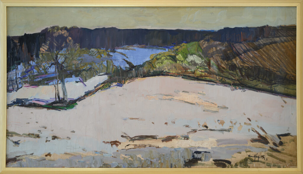 Віталь Цьвірка. Зімовы пэйзаж з ракой. 1983(?)