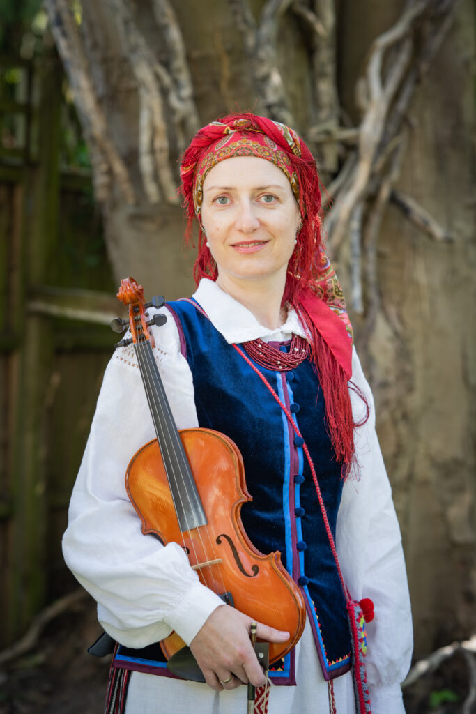 Evelina Ščadryna, the leader of the Vir folk singing group, 2026