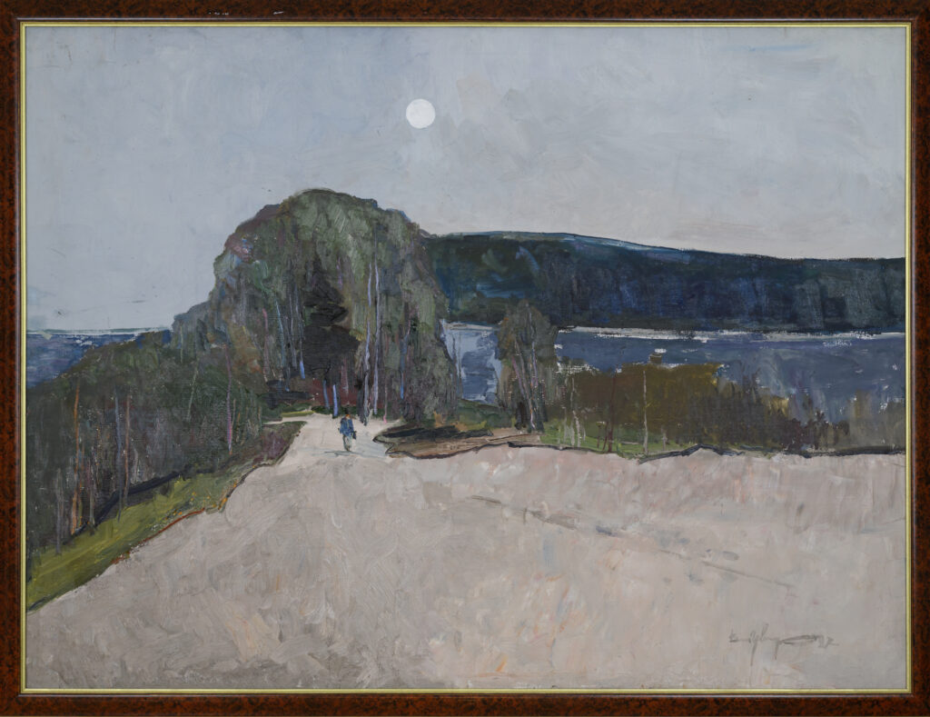 Vital Ćvirka. Landscape with the Full Moon. Oil on canvas. 1982